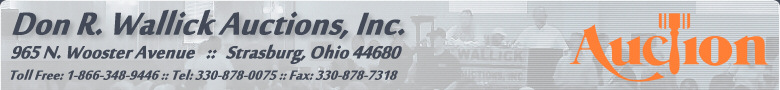 Don R. Wallick Auctions : Auction Services : Ohio Valley Auctioneers